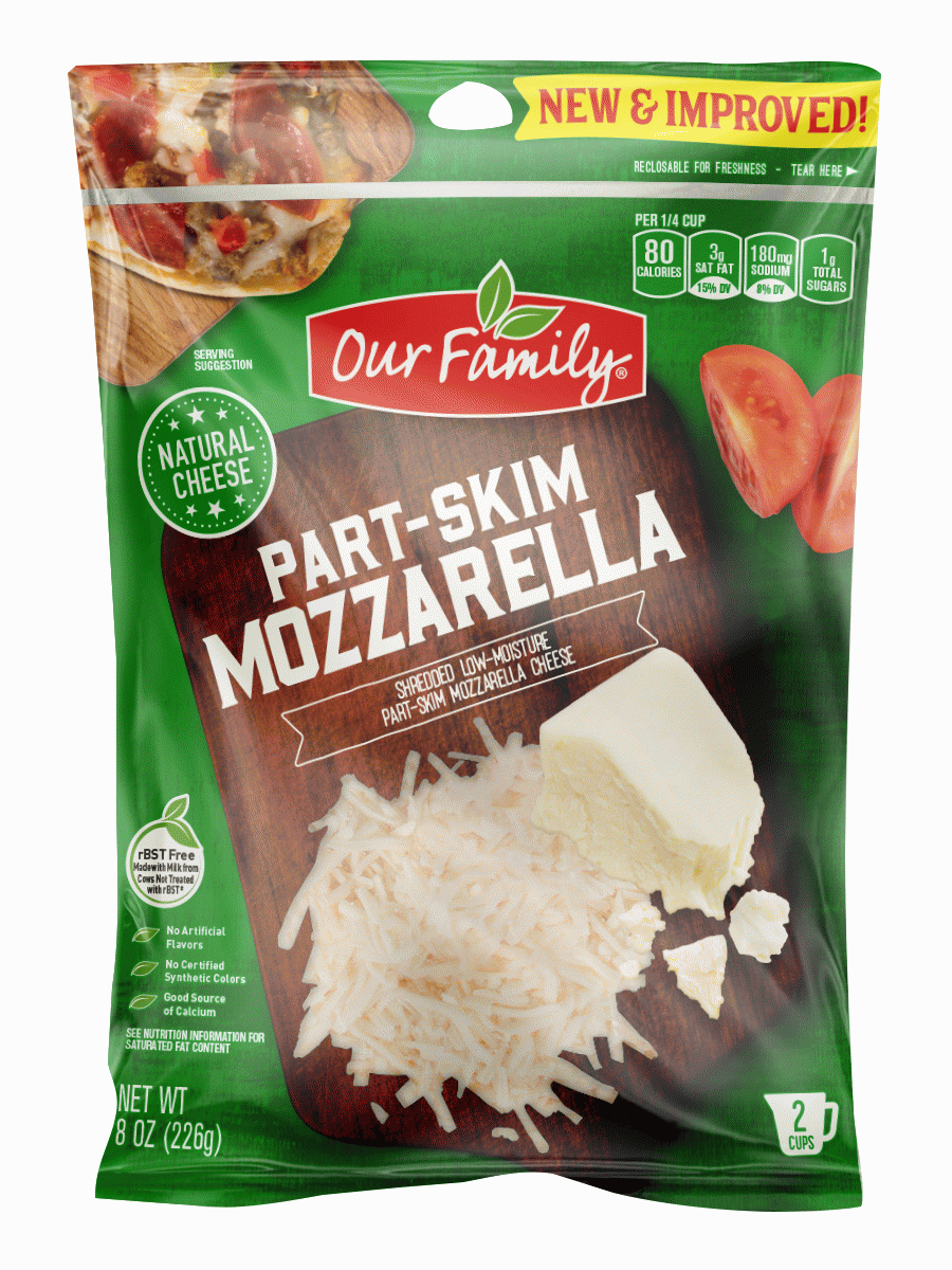 Our Family  mozzarella shredded cheese, 2-cups Full-Size Picture